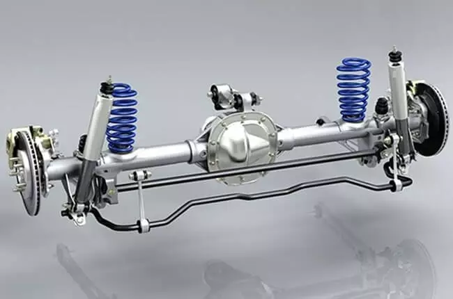 image of car rear suspension