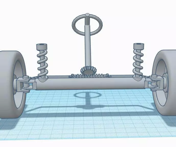 image of front steering and suspension